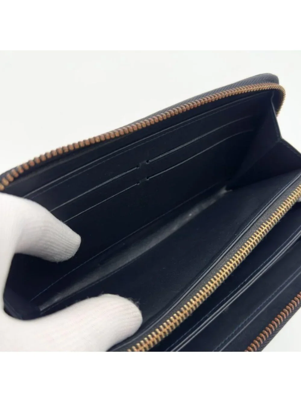 Louis Vuitton Zippy Wallet Black Vernis Round